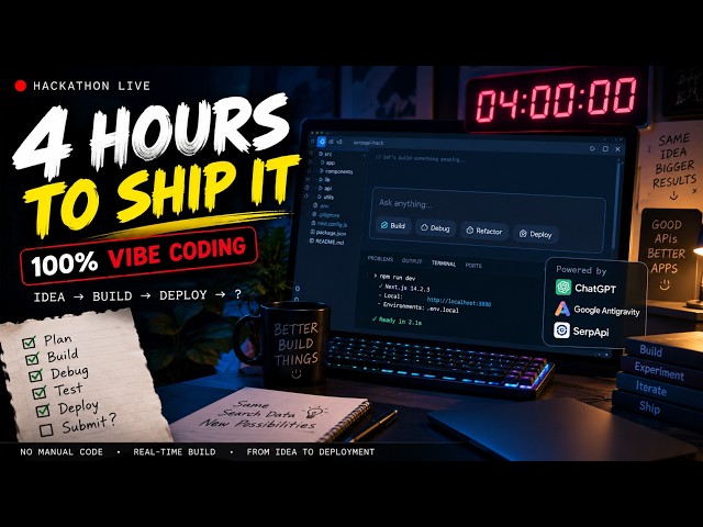 I Have 4 Hours to Build & Ship a Hackathon Project — 100% Vibe Coding