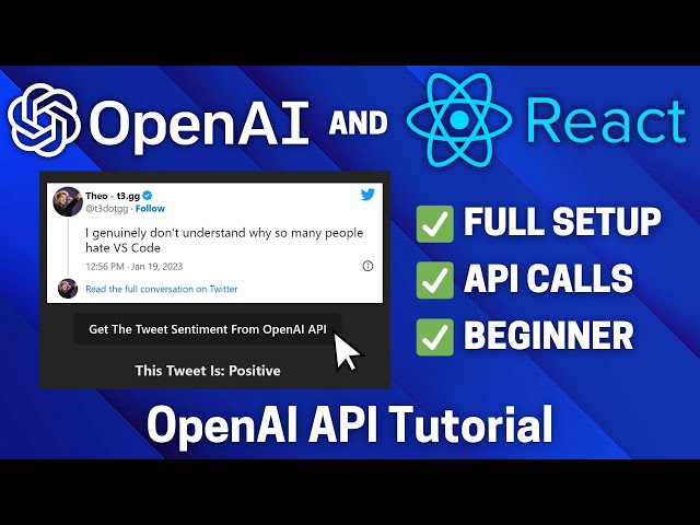 Use OpenAI API With React (Beginner OpenAI API Tutorial)