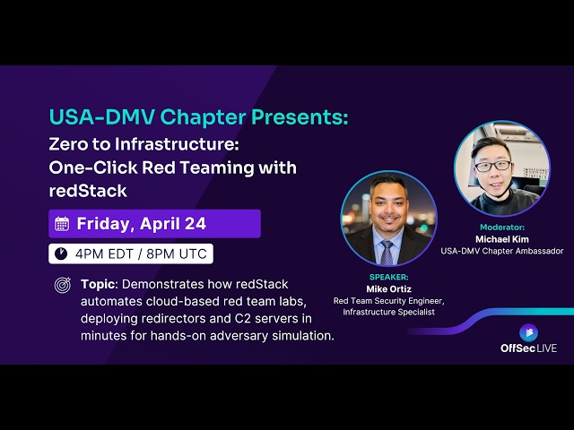 OffSec Live | Zero to Infrastructure: One-Click Red Teaming with redStack