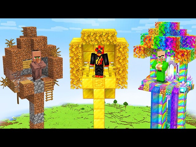 NOOB vs PRO TREEHOUSE in Minecraftā¦
