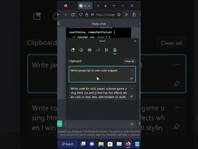 Create a Rock, Paper, Scissors Game in 60 Minutes with the help of ChatGPT #shorts #chatgpt #game
