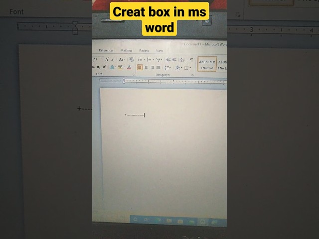 how to creat box in ms word #shorts