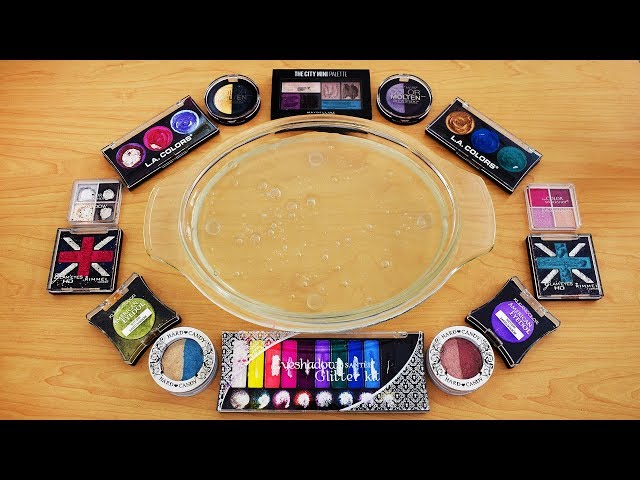 Mixing Eyeshadow into Clear Slime - Satisfying Slime ASMR Part 3