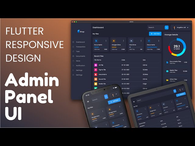 Responsive Admin Panel or Dashboard - Flutter UI - Speed Code