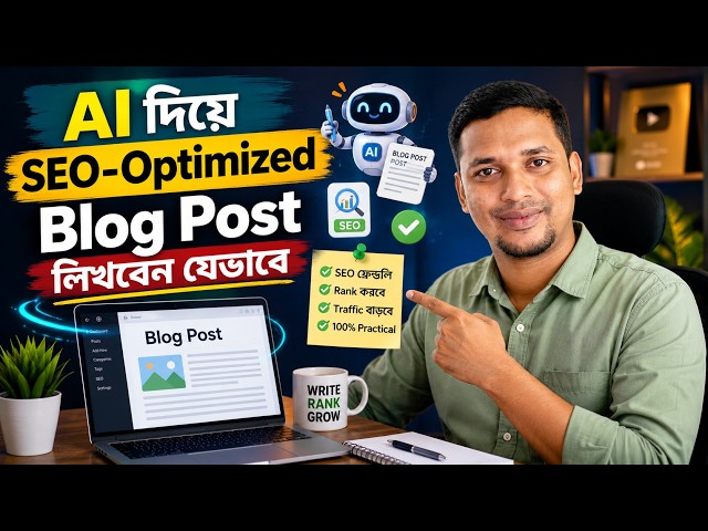 AI দিয়ে SEO-Optimized Blog Post লিখবেন যেভাবে 🤖📝 | Complete Guide