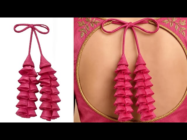 Beautiful Latkan Design ✨ Easy Blouse Dori Latkan Making | Trending Latkan Design #latkandesign 