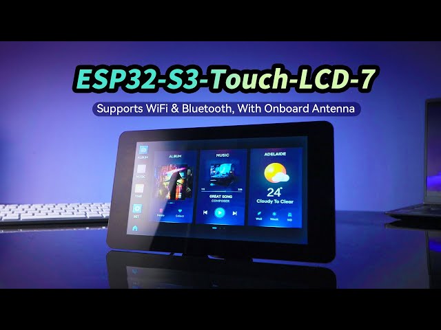 ESP32 with display, 7inch lcd, capacitive touch, supports wifi & bluetooth