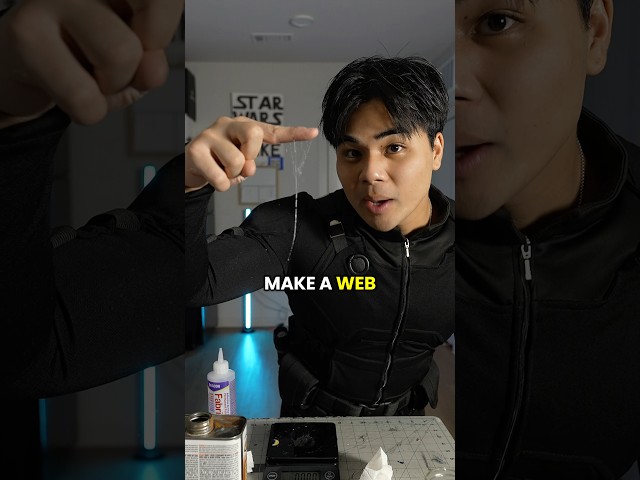 How to make spiderman web fluid #shorts #cosplay #spiderman #marvem #diy #tutorial #mcu