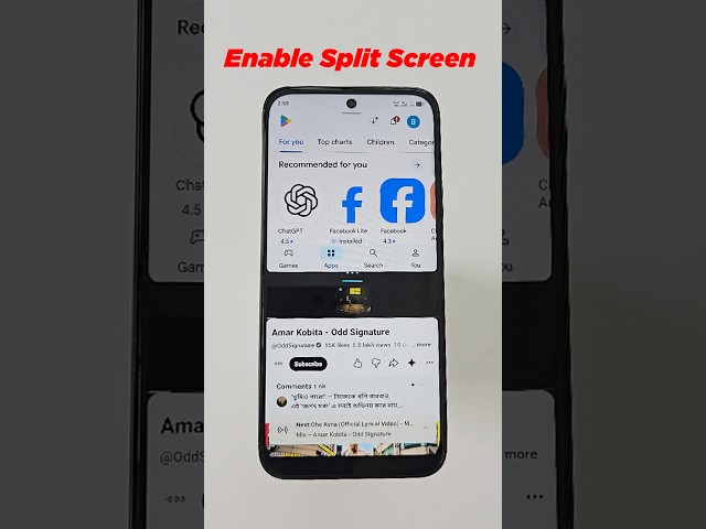 Enable split screen on your phone vivo phone