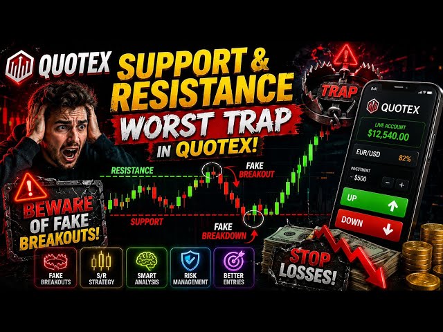 Quotex Trading for Beginners | Stop Falling for This Support & Resistance Trap!!!