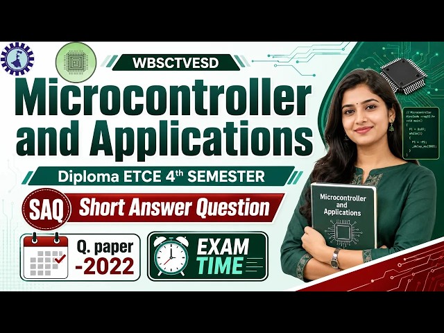 Microcontroller & Applications | ETCE 4TH SEMESTER | SHORT ANSWER QUESTIONS | DIPLOMA PYQ 2022