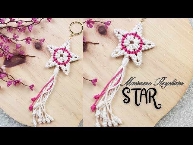 MACRAME STAR KEYCHAIN | MACRAME KEYCHAIN TUTORIAL
