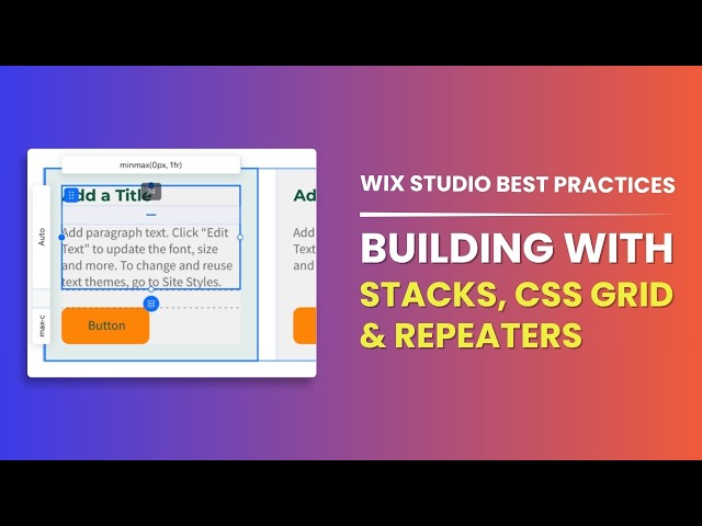 Building with Stacks, Repeaters & CSS Grid | Wix Studio Best Practices