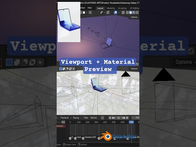 How I Animated the Samsung Z Flip 7 – BTS #3danimation #blender3d #3dmodeling #samsungzflip7