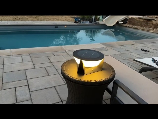 See How this solar post light looks during the day and night and how the dimmer works