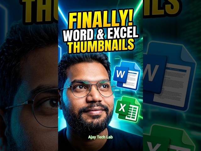 How to Add Thumbnail to Excel & Word Files | Easy Trick 🔥 #shorts  #like