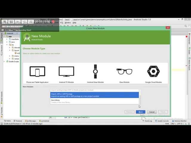 How to add dependency (.jar .aar) in Android Studio