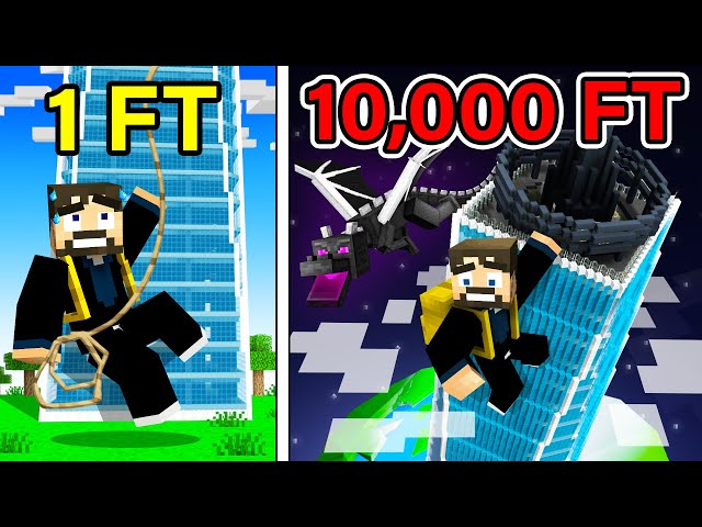 Climbing a 7,803,635 Floor Skyscraper in Minecraft