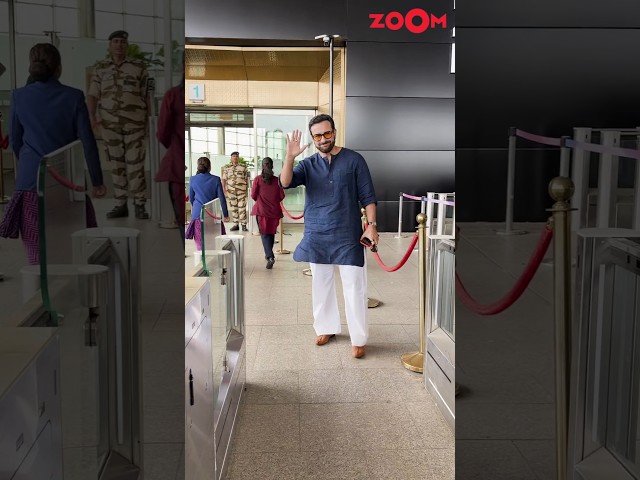 Saif Ali Khan's simple avatar at the airport #shorts #saifalikhan #spotted