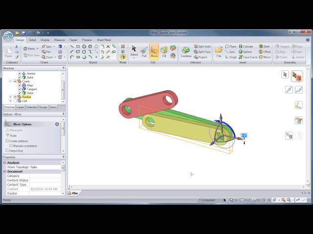 SpaceClaim Tutorials: Assemblies 5 - Mechanism