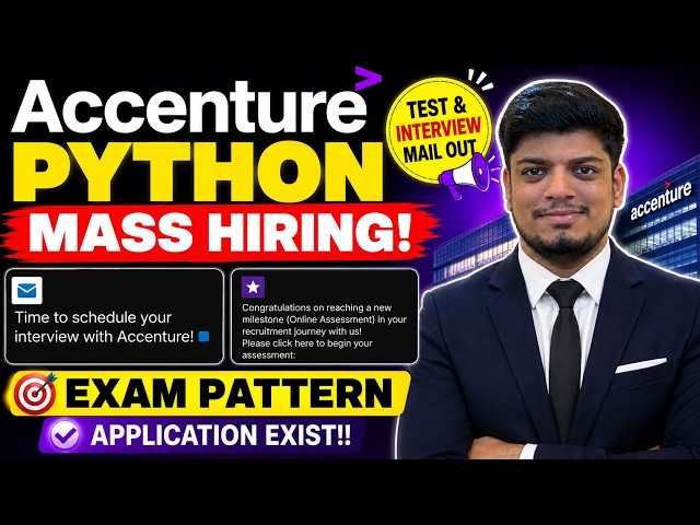 🔥Accenture 2026 MASS Hiring (Python Test/Interview Out) | Accenture Exam Pattern 2026 & Process