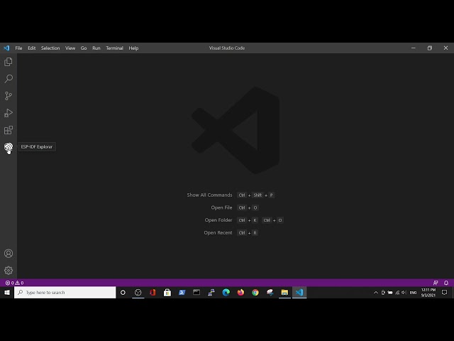 Simple ESP IDF installation from VS Code