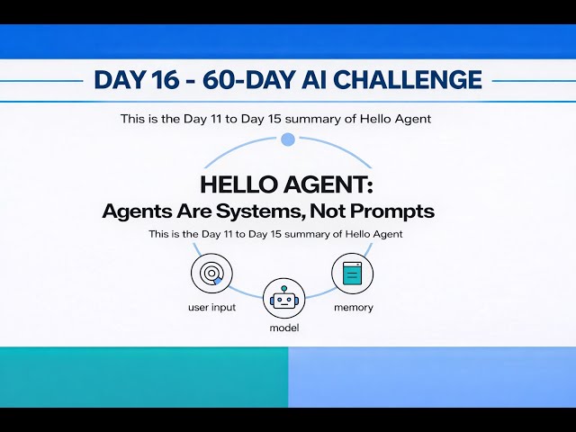 Day 16   Summary of HelloAgent