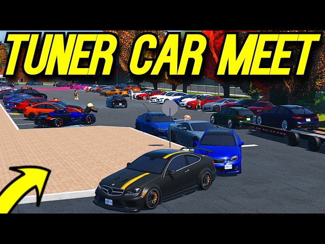 I Went To A CAR MEET With A Bunch Of TUNED CARS In Roblox!