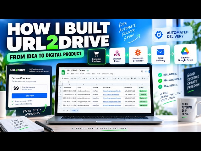 How I Built & Automated URL2Drive | From Idea to Digital Product