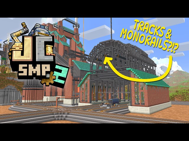 Just Create SMP S2 EP44 Combining Trains & Monorails in One Massive Station