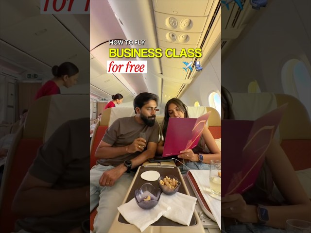 We fly business class for free every time! #travel #flight