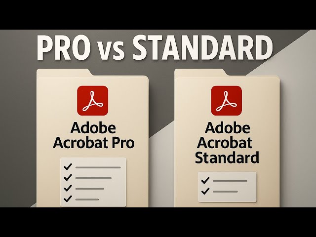 Adobe Acrobat Pro Vs Standard – Which One Should You Get?