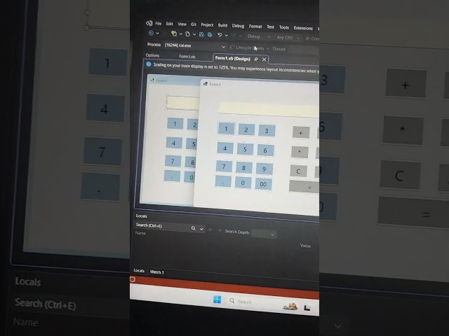 I created a calculator in VB.NET #correctcoding #coding# learn with me