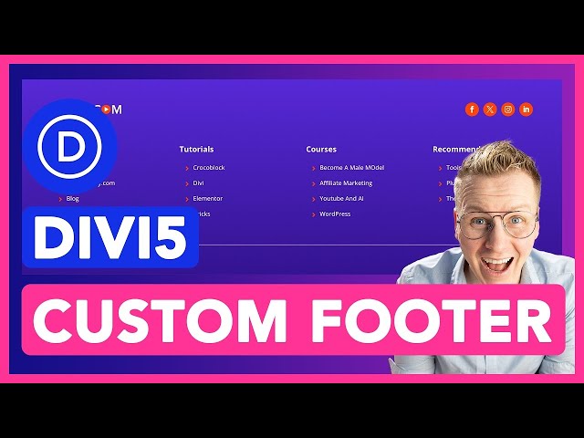 Create a Custom Footer in Divi 5 (Responsive Footer Tutorial for WordPress)