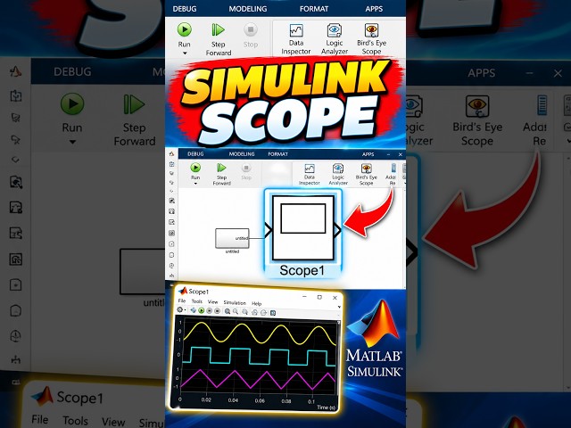 How to Add & Use Scope in MATLAB Simulink| Simulink Scope Explained #shorts #matlab #matlabprojects