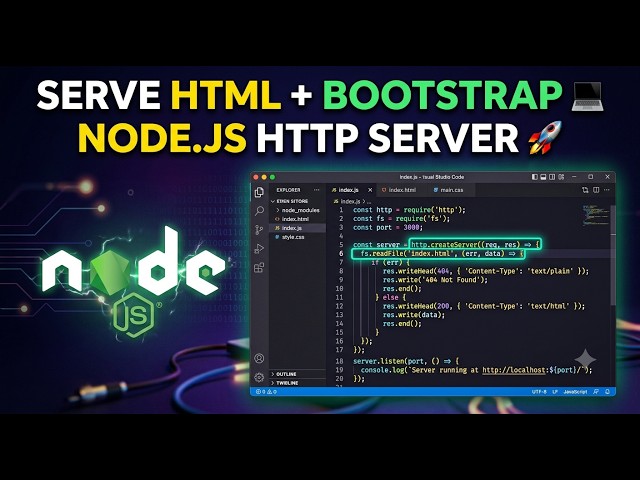 Create a Complete Web Server using Node.js & FS Module! (With Bootstrap UI)