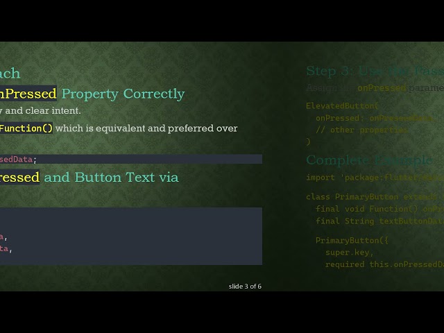 Creating a Reusable ElevatedButton with Custom onPressed in Flutter