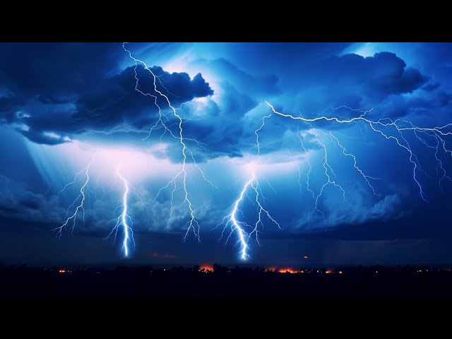 Intense Thunderstorm Sounds for Sleeping | Strong Rainstorm, Powerful Thunder Sounds & Lighning