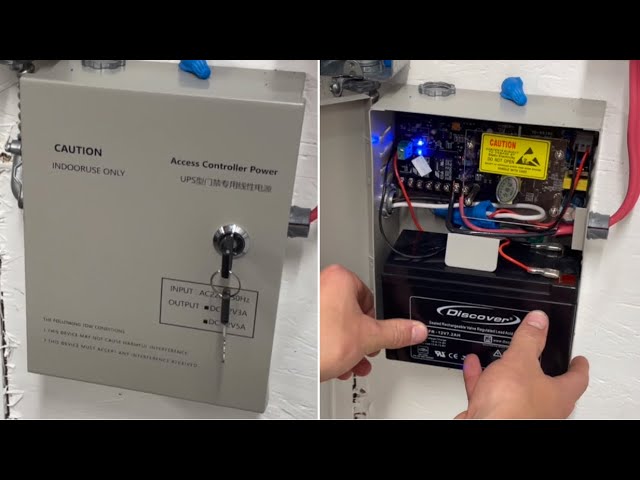 Installing a 12V UPS for access control system.