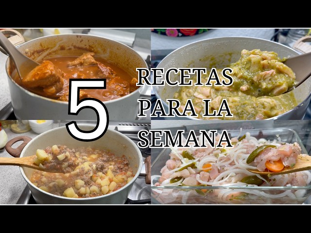 ✅ 5 MENÚ SEMANAL FACIL Y ECONÓMICO
