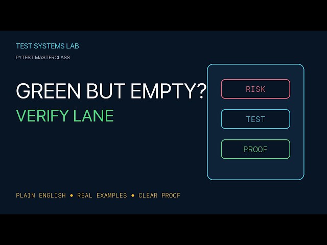Pytest Markers — Design Reliable Test Lanes