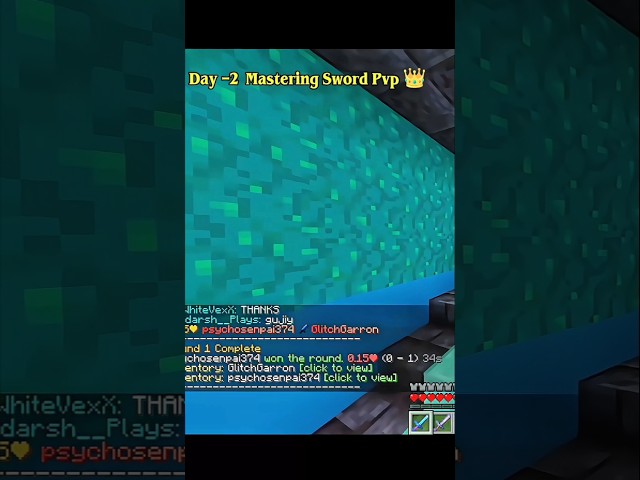 Day -2 Mastering Sword Pvp 👑 #minecraft #pvp #shorts