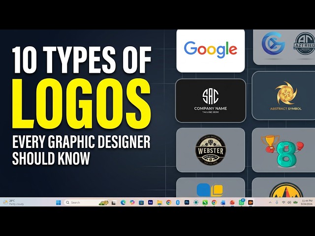 10 TYPES OF LOGOS EVERY GRAPHIC DESIGNER SHOULD KNOW | LOGO DESIGN BASICS