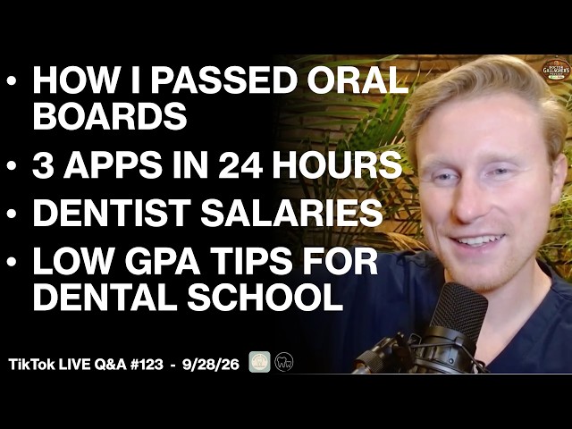 How I Passed Oral Boards, 3 Apps in 24 Hours Using AI, Low GPA Dental School Tips, Dentist Salaries