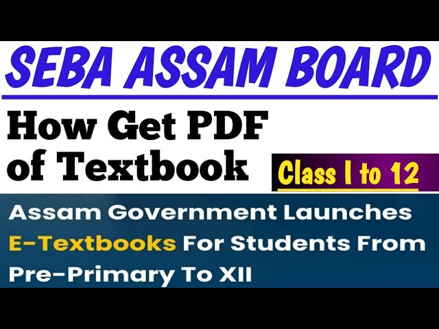 How to Download Assam SEBA Board E-Textbooks|assam seba board books pdf|SEBA Book