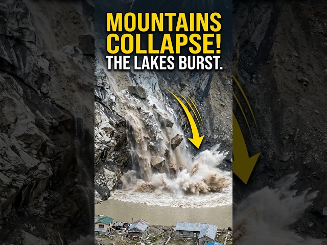 What happens when a mountain falls? #disaster #shocking #shorts