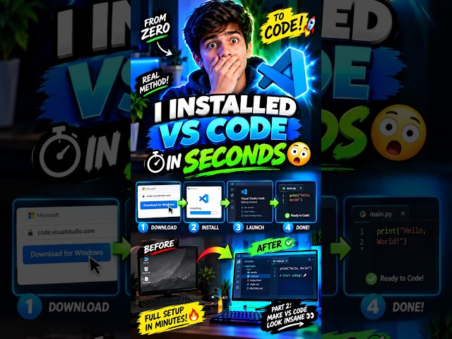 I Installed VS Code in Seconds 🤯⚡