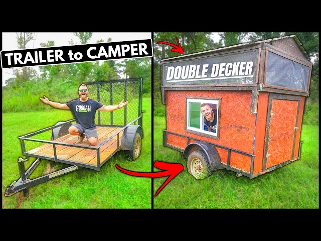 Converting My Utility Trailer into the Ultimate DIY Pop-Up CAMPER!!