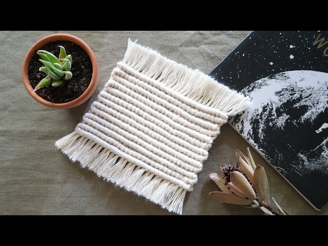 DIY Macrame Coaster Tutorial | Easy macrame coaster