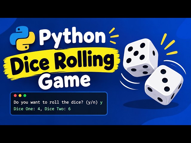 Simple Python Project - Build a dice rolling game in Python 🐍